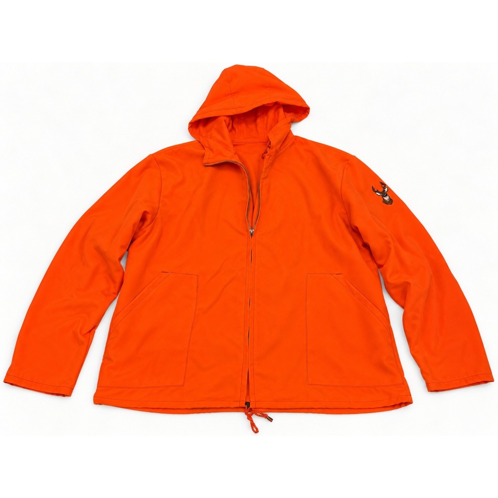 Field N' Forest Blaze Orange Hunting Jacket XL Hooded Deer Full Zip USA